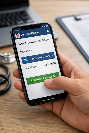 Mockup Pagamento App Doutor
